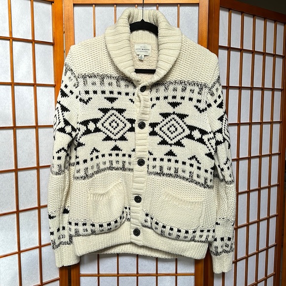 Lucky Brand Sherpa Lined Cardigan (M) - Picture 1 of 9
